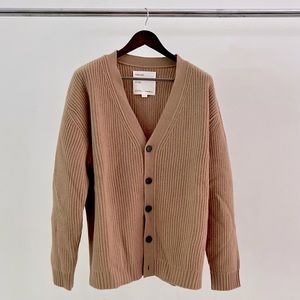 Entireworld Tan Men's Cardigan Sweater